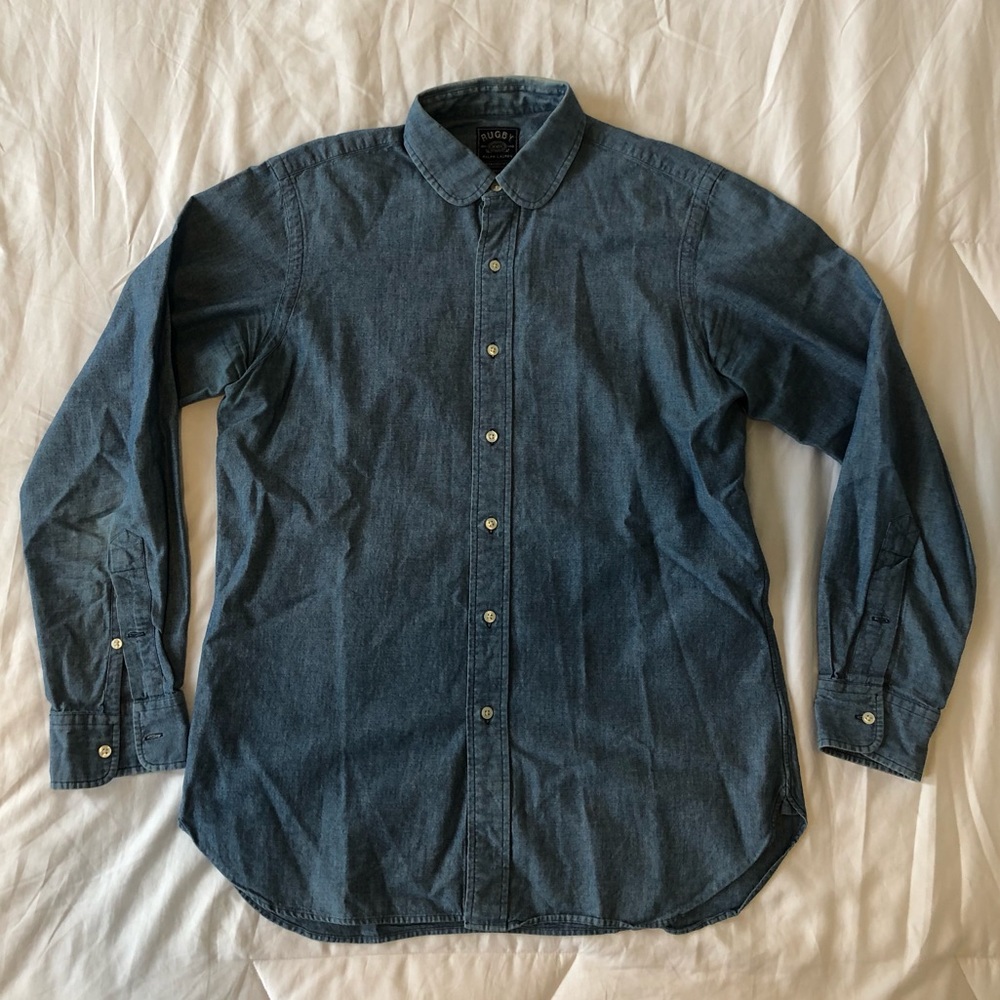 Vintage Rugby Ralph Lauren Chambray Shirt Size M
